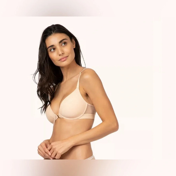 NWT Lively The Front Close No-Wire Bra in Toasted Almond 32B - Picture 4 of 11